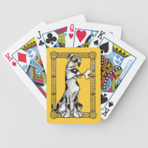 Cartes de jeu de tuyau de chien et d'os