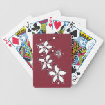 Cartes de jeu florales de jet
