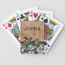 Cartes de jeu hawaïennes de fleur de ketmie de tor jeux de cartes