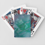 Cartes de jeu molles vertes de pétale de rose de t jeux de cartes