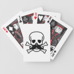 Cartes de jeu noires d'os croisés de crâne de mous jeux de cartes