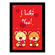 Cartes de jour de Valentines à distribuer pour des Modèle De Carte De Visite