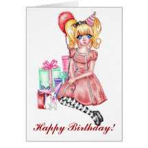 Cartes de joyeux anniversaire (rouges)
