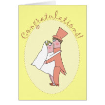 Cartes de mariage de félicitations de nouveaux mar