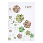 Cartes de mariage fantaisies de jardin de dahlia d faire-part personnalisé