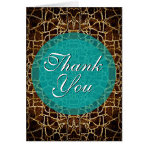 Cartes de Merci de mariage de poster de animal de 