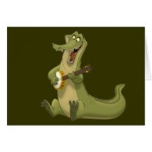 Cartes de note d'alligator de Banjo-Strummin'