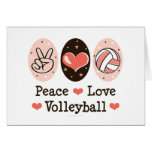 Cartes de note de blanc de volleyball d'amour de p