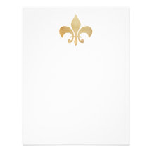 Cartes de note de Fleur de Lis Flat Faire-part