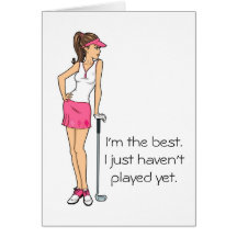 Cartes de note de golf de dames, cartes de note un