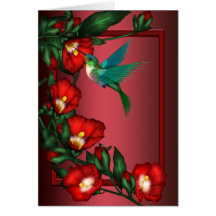Cartes de note de ketmie de colibri
