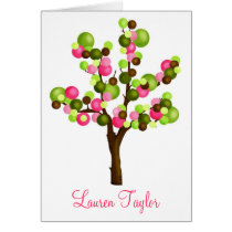 Cartes de note de Merci d'arbre de boule de gomme cartes