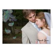 Cartes de note de Merci de mariage de Paisley de p