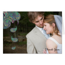 Cartes de note de Merci de mariage de Paisley de p