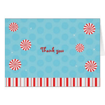 Cartes de note de Merci de sucrerie de menthe poiv
