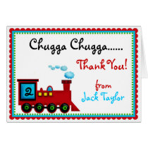 Cartes de note de Merci de train de Choo Choo cartes
