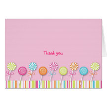 Cartes de note douces de Merci de sucrerie de luce