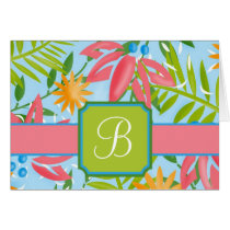 Cartes de note florales tropicales de Merci de mon cartes
