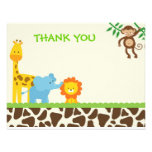 Cartes de notes de Merci de safari de jungle Bristols Personnalisés