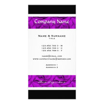 Cartes de profil d'affaires de rose de pourpre modèle pour photocarte