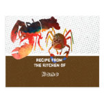 Cartes de recette de cuisine carte postale