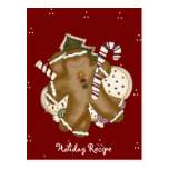 Cartes de recettes de vacances cartes postales