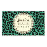 Cartes de rendez-vous de coiffeur d'empreinte de l cartes de visite