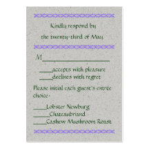 Cartes de réponse de Handfasting Modèles De Cartes De Visite