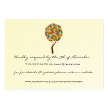 Cartes de réponse et de site Web d'arbre d'amour d Cartes De Visite Professionnelles