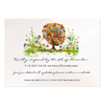Cartes de réponse et de site Web d'arbre d'amour d Carte De Visite
