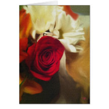 Cartes de toile de rose rouge