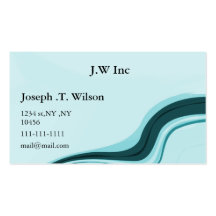 cartes de visite abstraits d'aqua cartes de visite personnelles