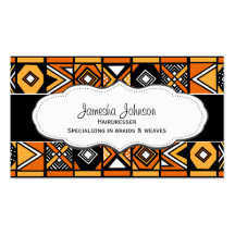 Cartes de visite africains de motif modèles de cartes de visite