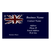 Cartes de visite BRITANNIQUES patriotiques de drap Cartes De Visite Personnelles