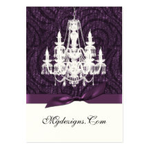 cartes de visite chics de lustre pourpre de damass carte de visite