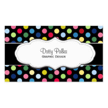 Cartes de visite colorés de point de polka cartes de visite personnelles