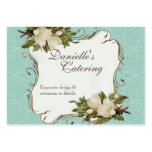 Cartes de visite - damassé florale de magnolia vin cartes de visite personnelles
