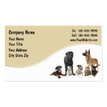 Cartes de visite d'animal familier carte de visite