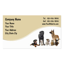 Cartes de visite d'animal familier carte de visite