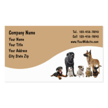Cartes de visite d'animal familier modèle de carte de visite