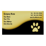 Cartes de visite d'animal familier cartes de visite professionnelles