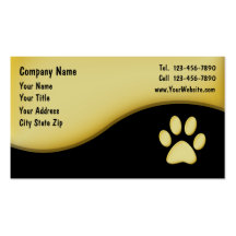 Cartes de visite d'animal familier cartes de visite professionnelles