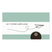 Cartes de visite d'avion de papier cartes de visite personnelles