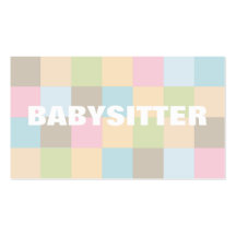 Cartes de visite de babysitter modèle de carte de visite