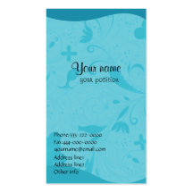 Cartes de visite de bleu d'Aqua Modèle De Carte De Visite