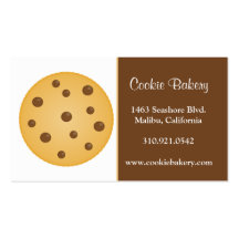 Cartes de visite de boulangerie de biscuit carte de visite