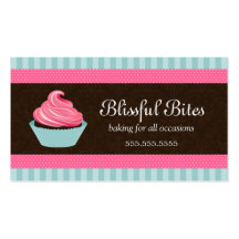 Cartes de visite de boulangerie de petit gâteau cartes de visite professionnelles
