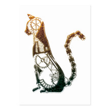 Cartes de visite de chat de Steampunk Carte De Visite