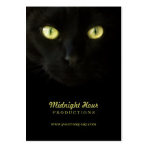 Cartes de visite de chat noir carte de visite