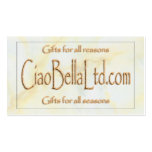 cartes de visite de CiaoBellaLtd.com Modèles De Cartes De Visite